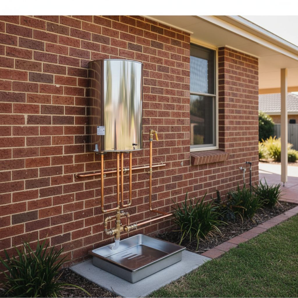 Freshly installed hot water unit